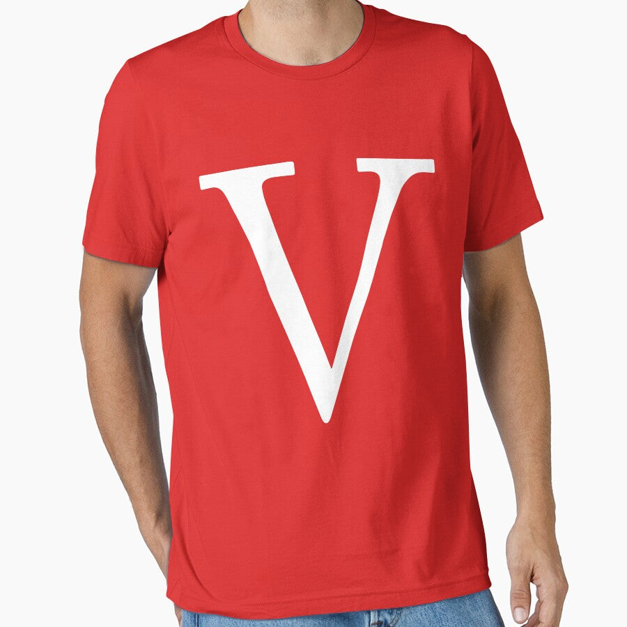 V lone T-Shirt Red by famoso