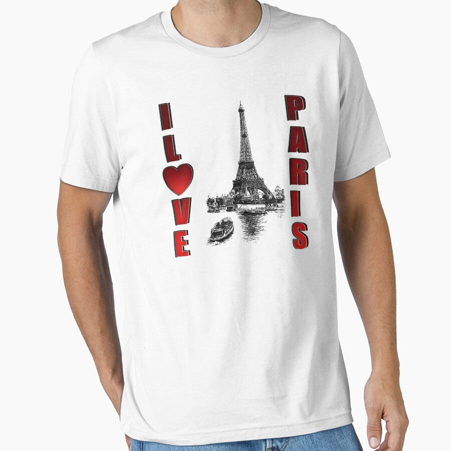 I Love Paris T-Shirt with Eiffel Tower by Jumboprint
