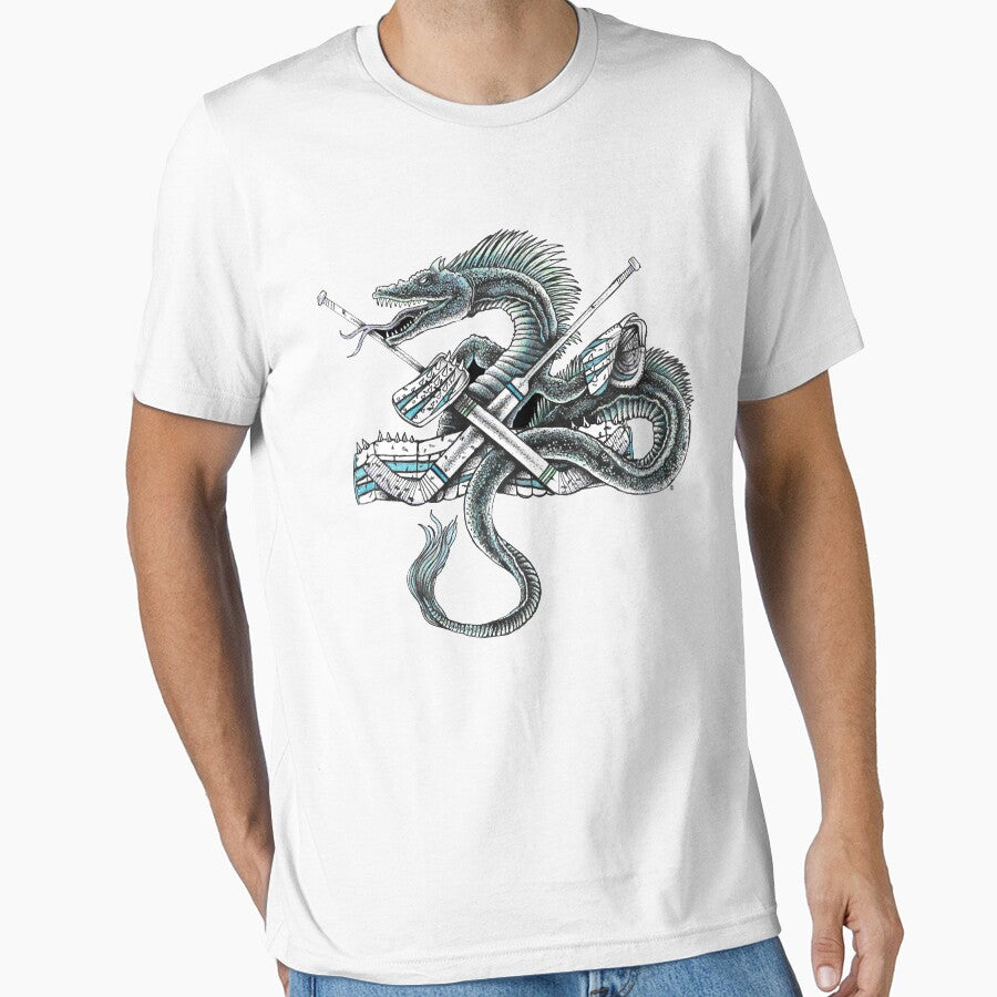 Blue Dragon Goaltender Hockey Goalie Premium by goldielopez