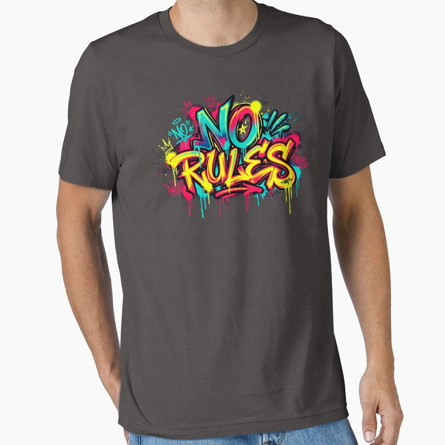 No Rules - Street Vibes Graffiti Art by typoinspired