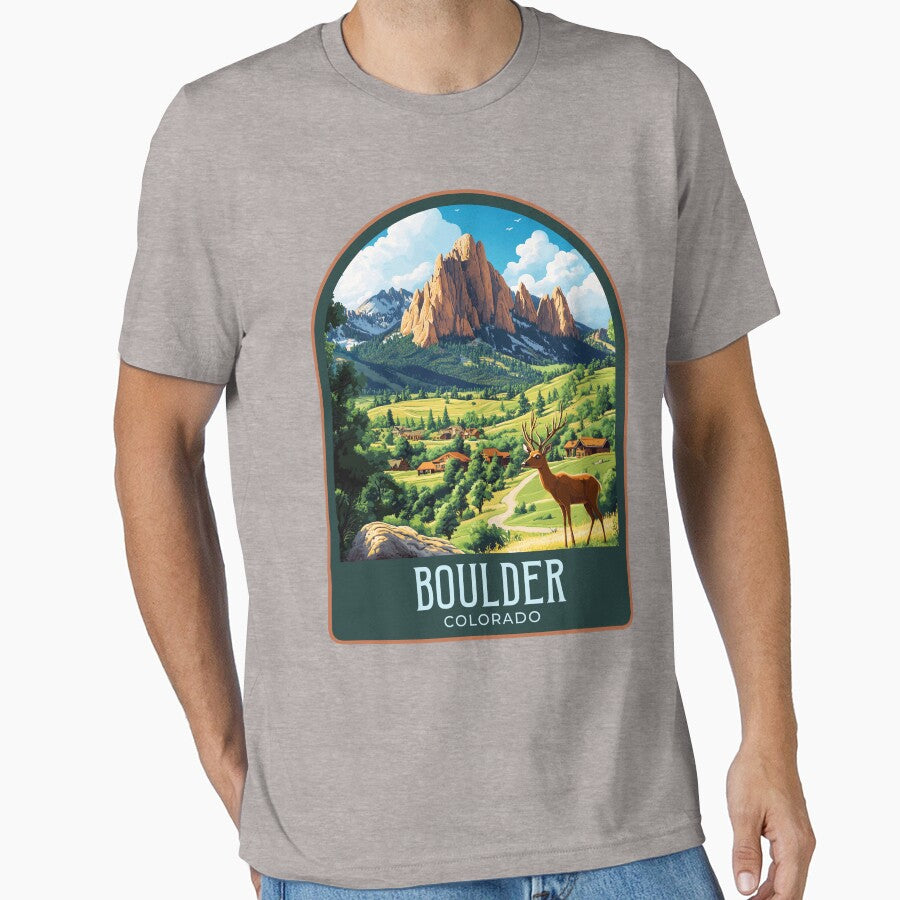 Boulder Vintage Travel Illustration by HomeLivingCo