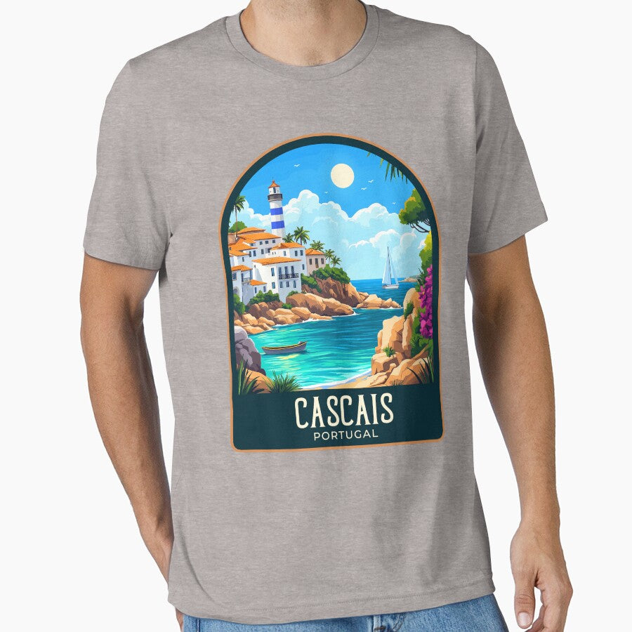 Cascais Vintage Travel Illustration by HomeLivingCo