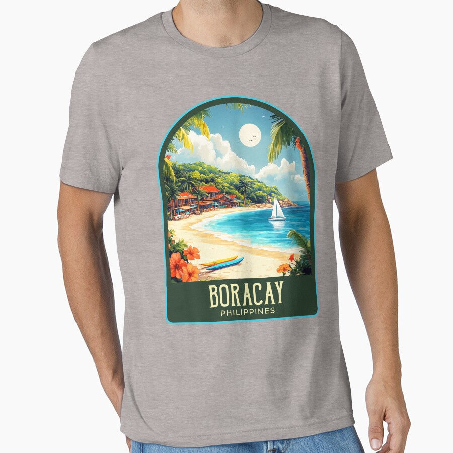 Boracay Vintage Travel Illustration by HomeLivingCo