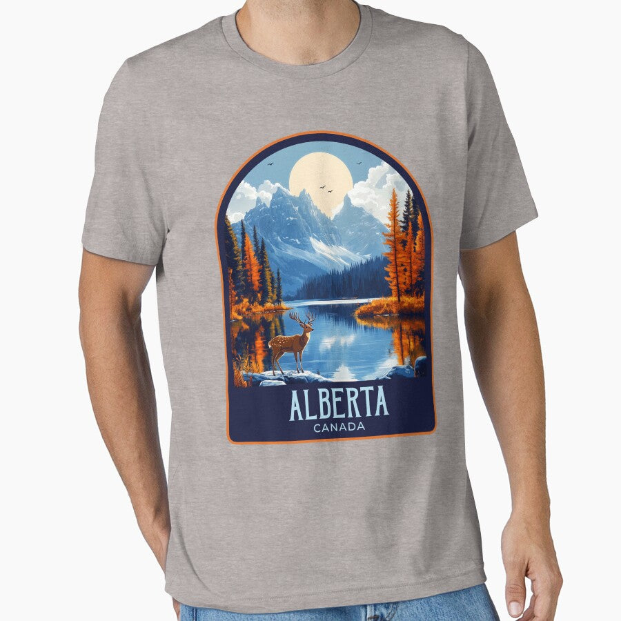 Alberta Vintage Travel Illustration by HomeLivingCo