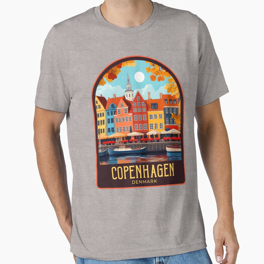 Copenhagen Vintage Travel Illustration by HomeLivingCo