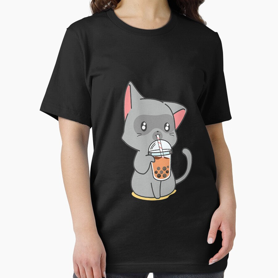 Bubble Tea Kawaii Boba Tea Japanese Lover Cat Kitten Anime Premium by mendozaq