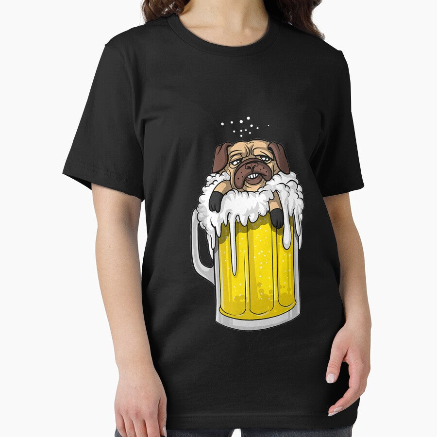 Pug Dog Beer Drinking Party Funny Men Women Premium TShirt34 by gbrenda