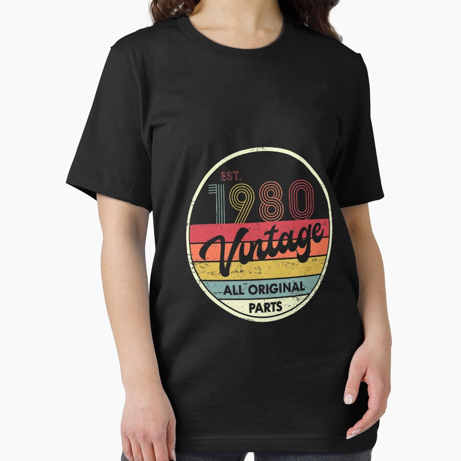 Retro Vintage 1980 TShirt 40th Birthday Gifts 40 Years Old Long Sleeve T-Shirt by allahamher