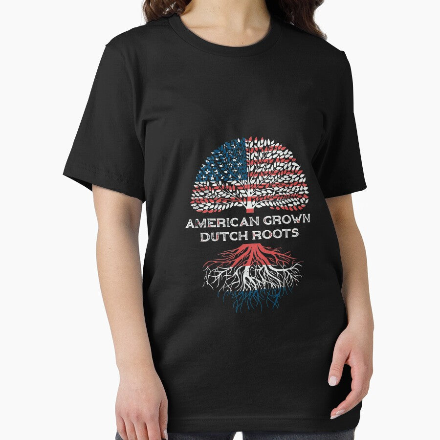American Grown Dutch Roots Long Sleeve Us Flag Men Women by oltonomer8