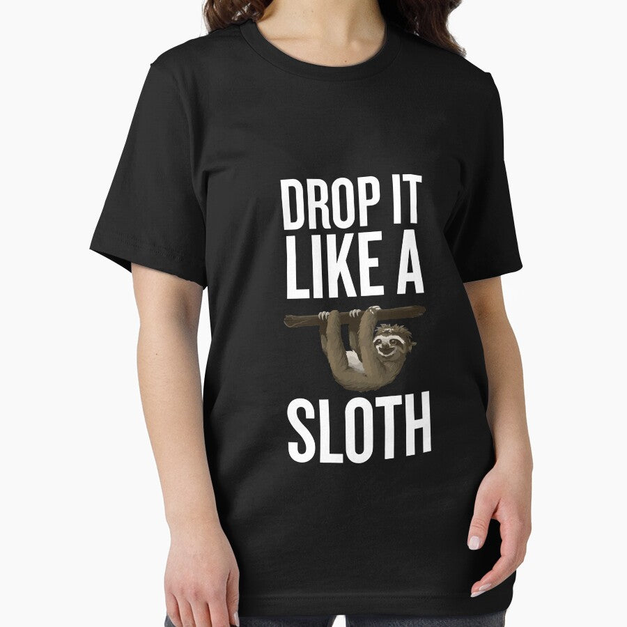 Drop It Like A Sloth Funny Sloth Monkey Novelty Long Sleeve T-Shirt by oltonomer8