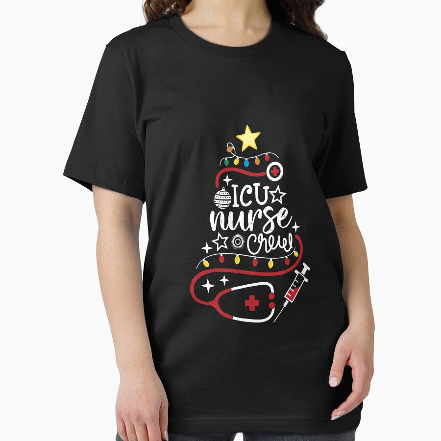 Merry Christmas Intensive Care Unit Nursing - ICU Nurse Crew Long Sleeve T-Shirt by ryannokune