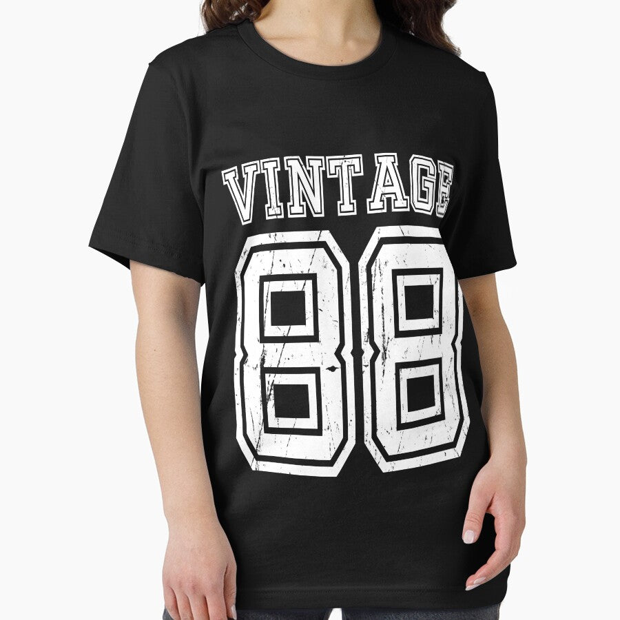Vintage 88 2088 1988 40th Birthday T Shirt Gift Age Year Old Boy Girl Cute Funny Man Woman Jersey Style Tee Hoodie by arcadetoystore