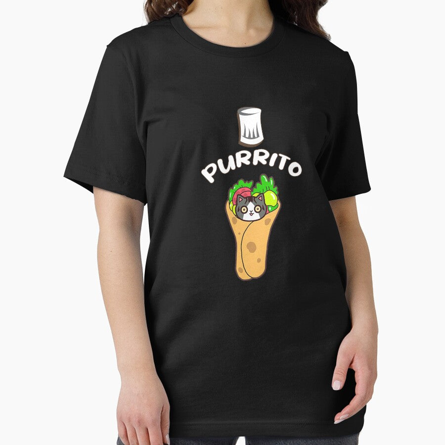 Purrito Chef Food Slim Fit T-shirt by Dogs Geeky⭐⭐⭐⭐⭐