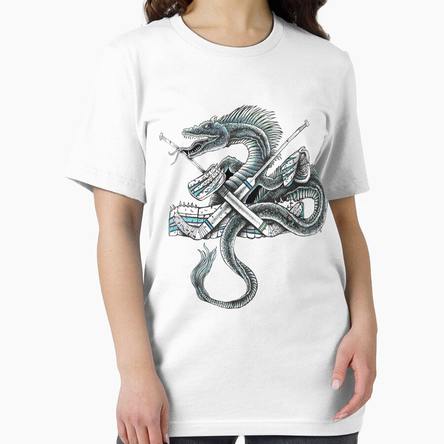 Blue Dragon Goaltender Hockey Goalie Premium by goldielopez