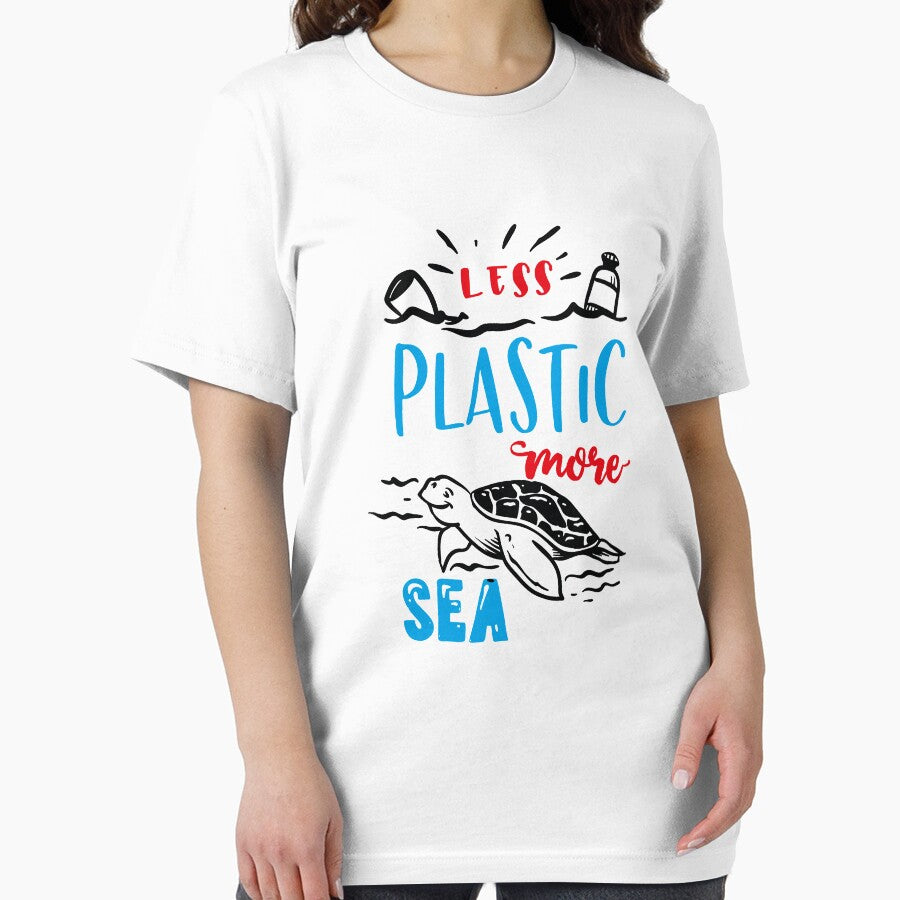 Less plastic more sea ☆ T-shirt féminin by ILYASLAM