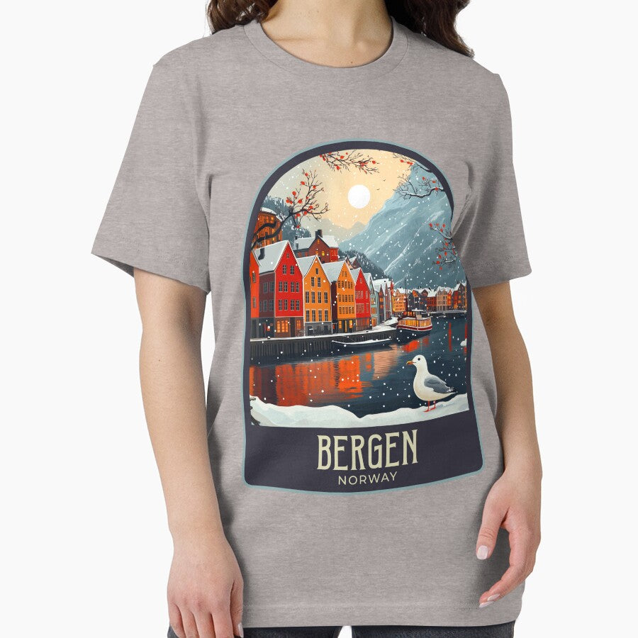 Bergen Vintage Travel Illustration by HomeLivingCo