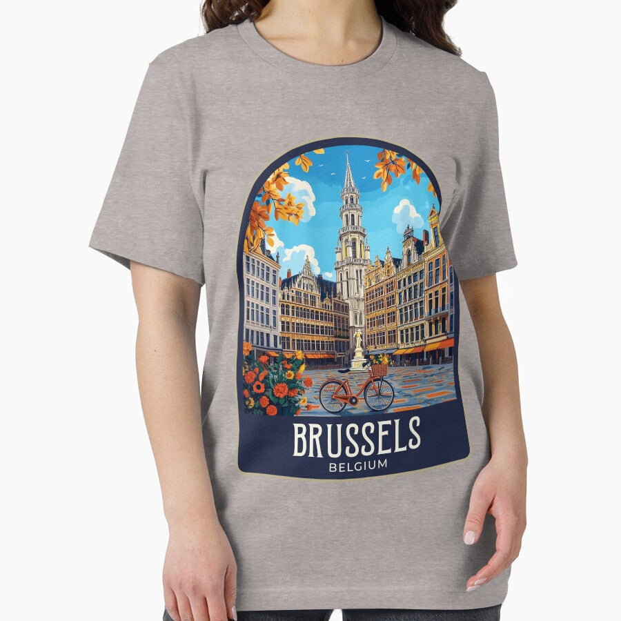 Brussels Vintage Travel Illustration by HomeLivingCo