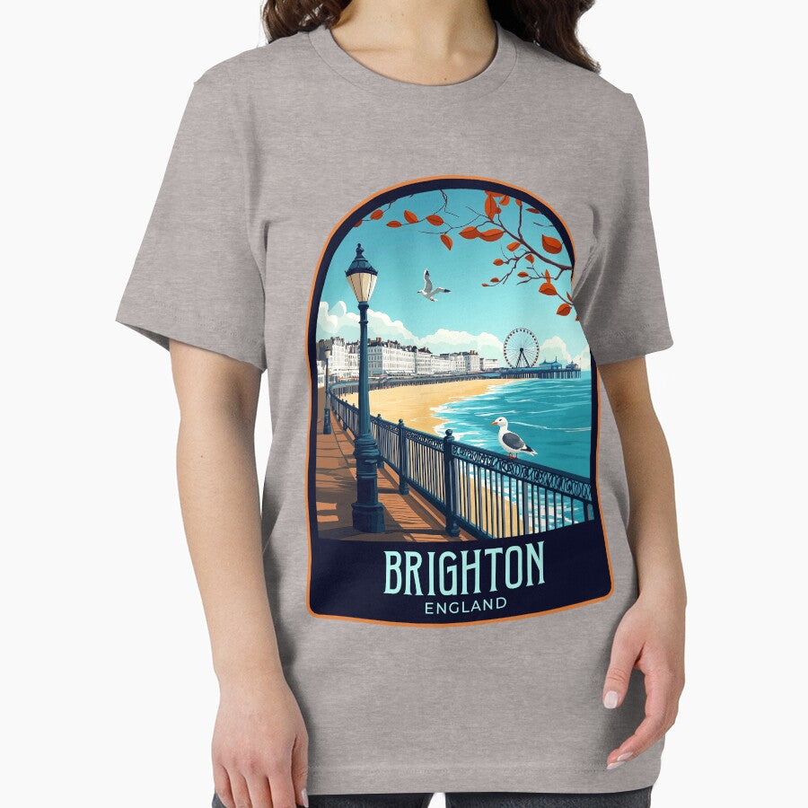 Brighton Vintage Travel Illustration by HomeLivingCo