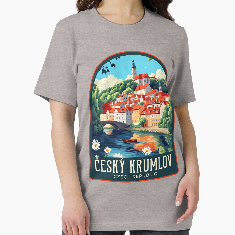 Český Krumlov Vintage Travel Illustration by HomeLivingCo