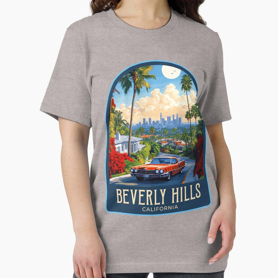 Beverly Hills Vintage Travel Illustration by HomeLivingCo