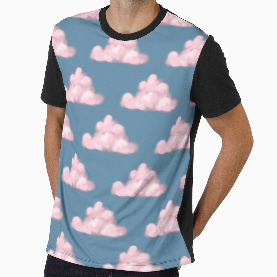 Cotton candy pink clouds pattern by NewBranchStudio