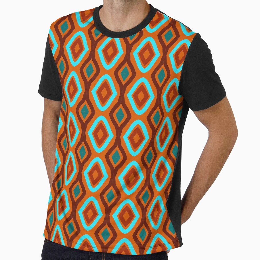 Ethnic Retro Diamond Pattern Print by aprilsims