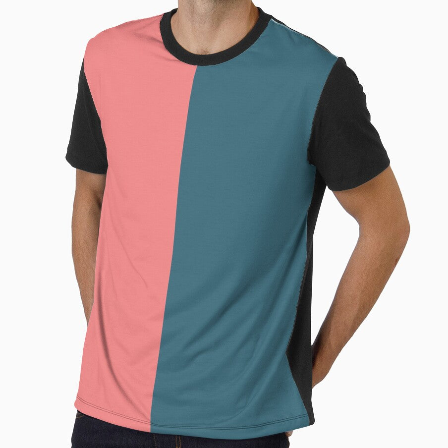 Teal and Salmon Solid Color by PabloPatterns