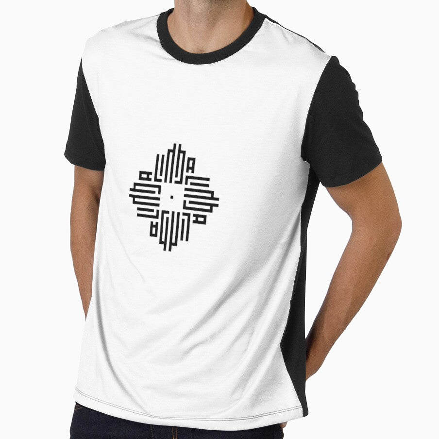 LINDA | Black  | Modern Geometric Kufi Calligraphy | From Name to Art by FOR YOUR NAME