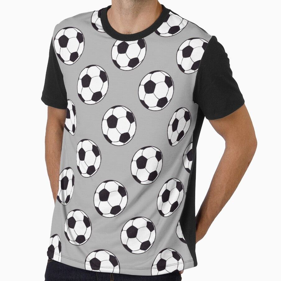 Simple Brushwork Soccer Ball (Grey Background) by KharaFox Design