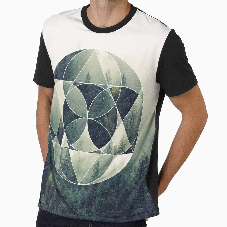 Modern Geometric Forest Print by PrintsProject