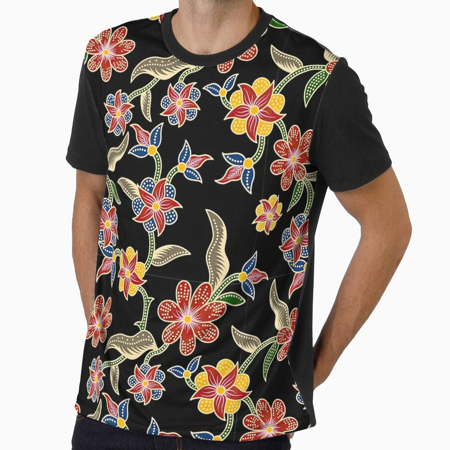 Batik Floral Pattern by Teravill