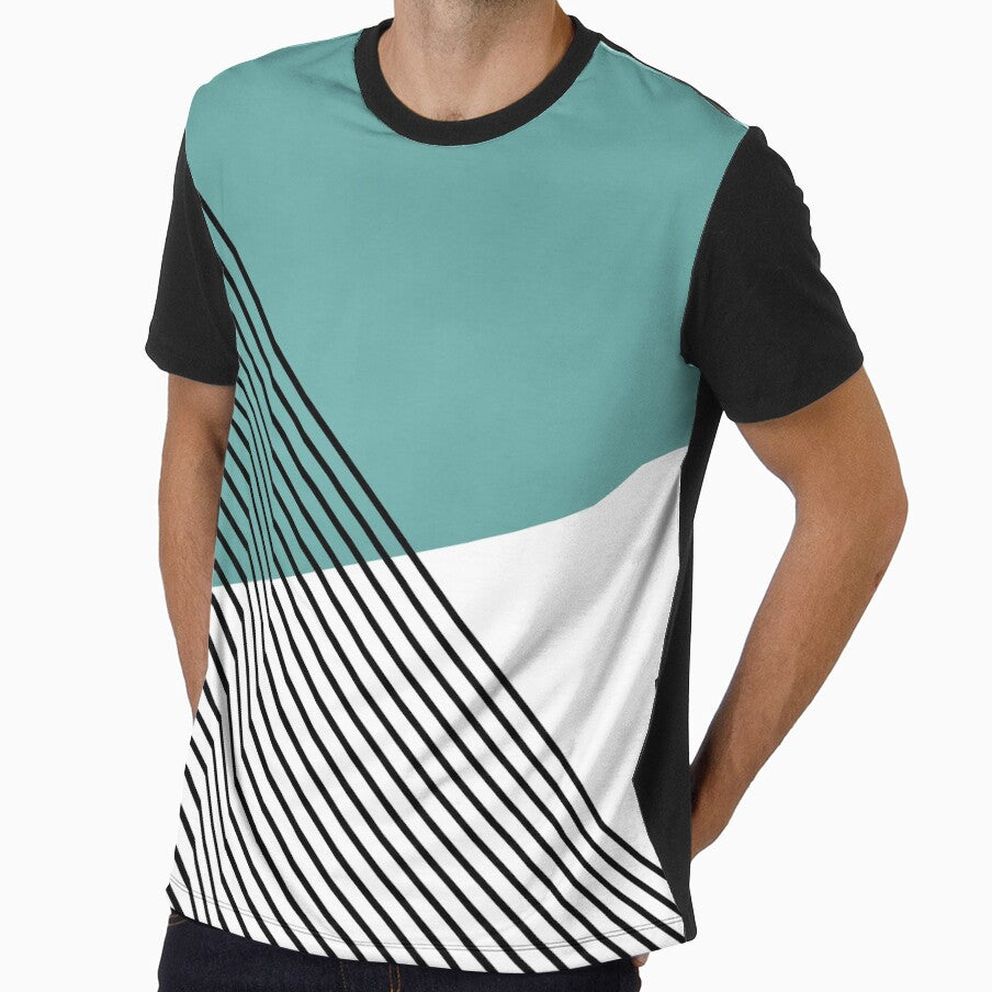 Simple geometric art - turquoise by BattaAnastasia