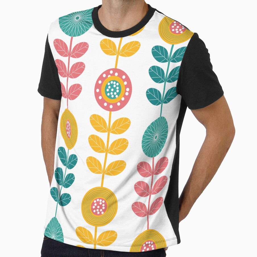 Retro Floral Pattern Flowers by semioddfinds