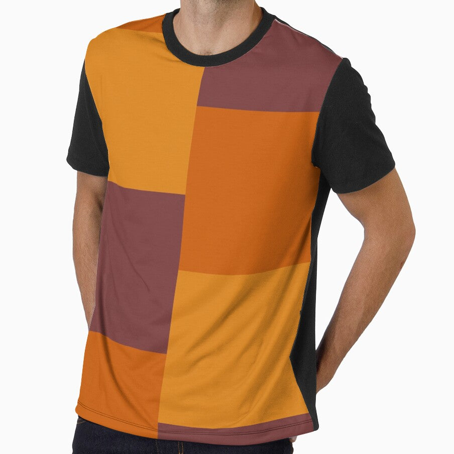 Orange color block rectangles pattern by 247vibes