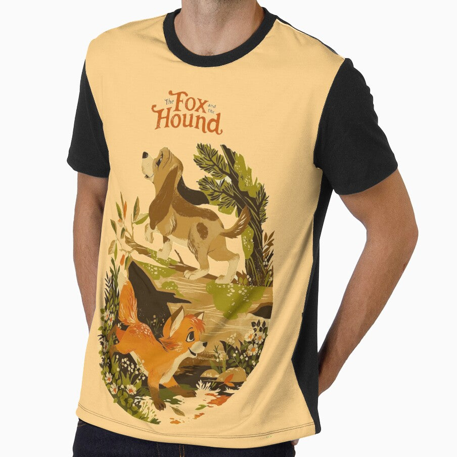 Cartoon fox and hound cute merch by Sovik Goswami