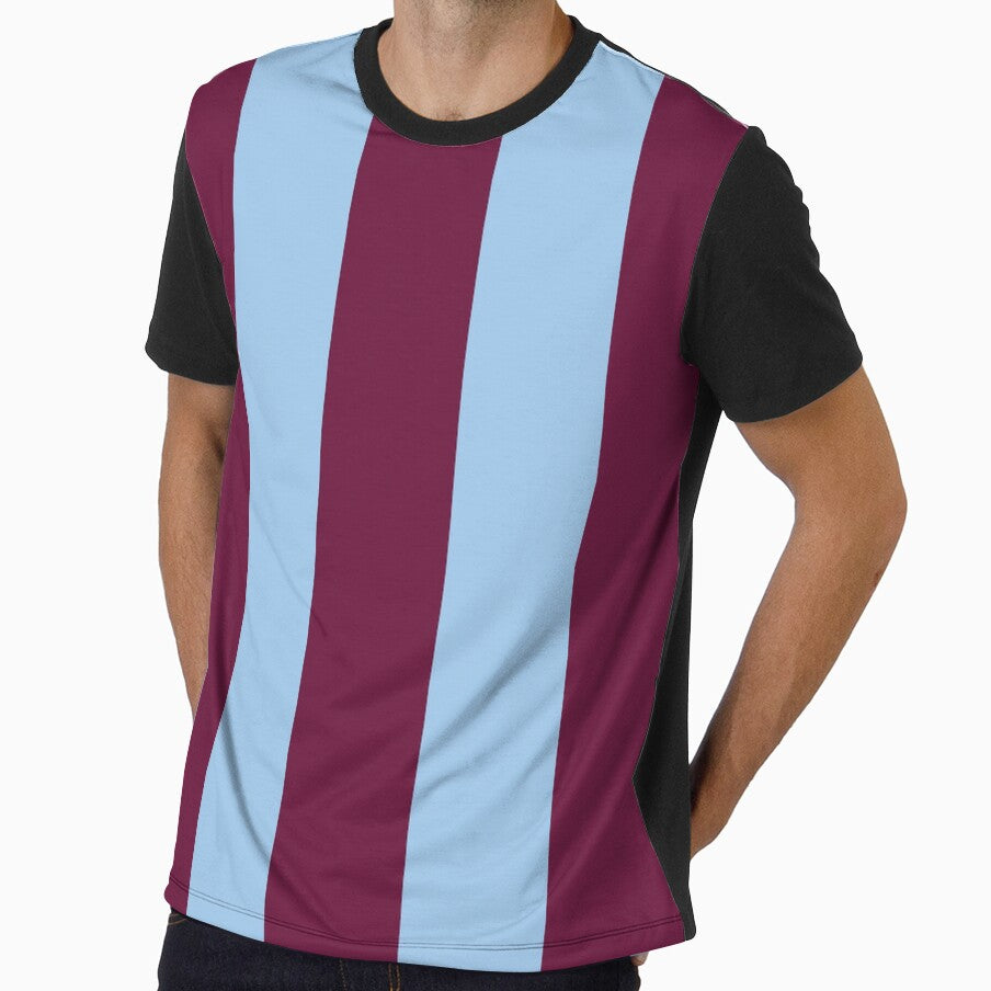Aston Villa Retro 2000 Claret and Blue Home Striped by Sporting Colour