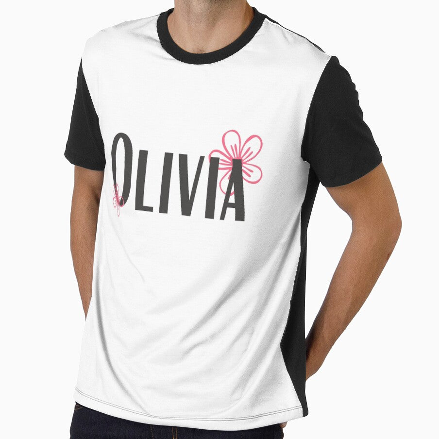 OLIVIA Name with flowers by Rocky Designs