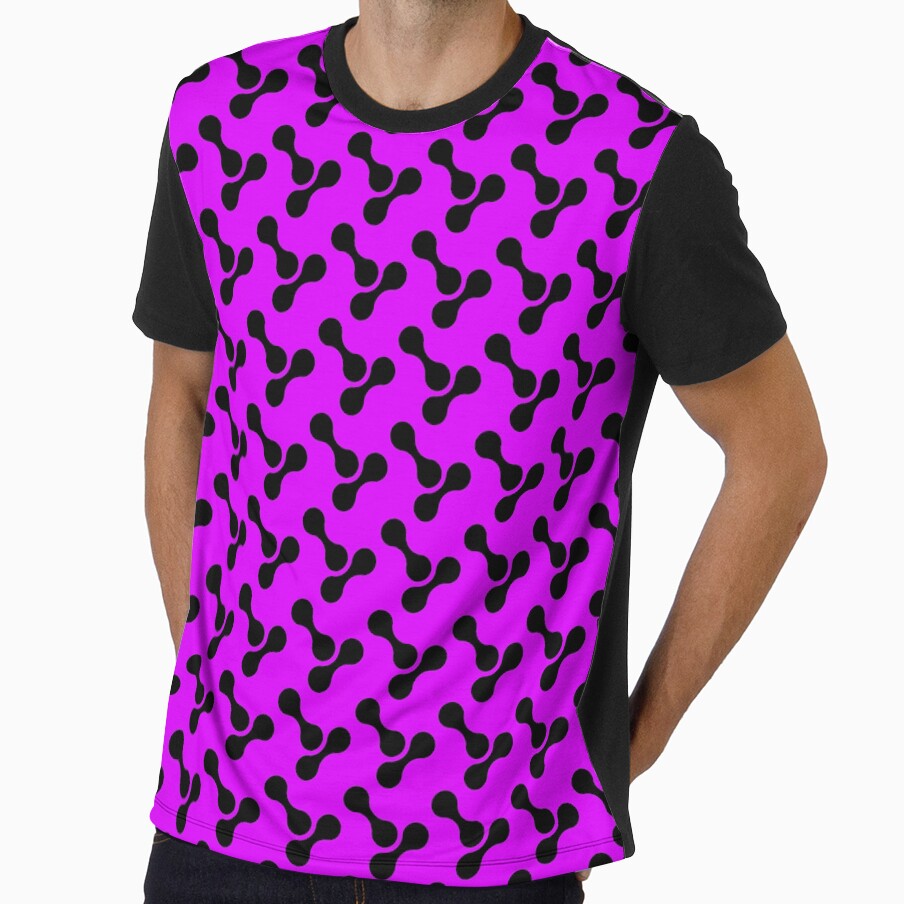 black and purple abstract bone circle organic shape pattern by Ray Loka