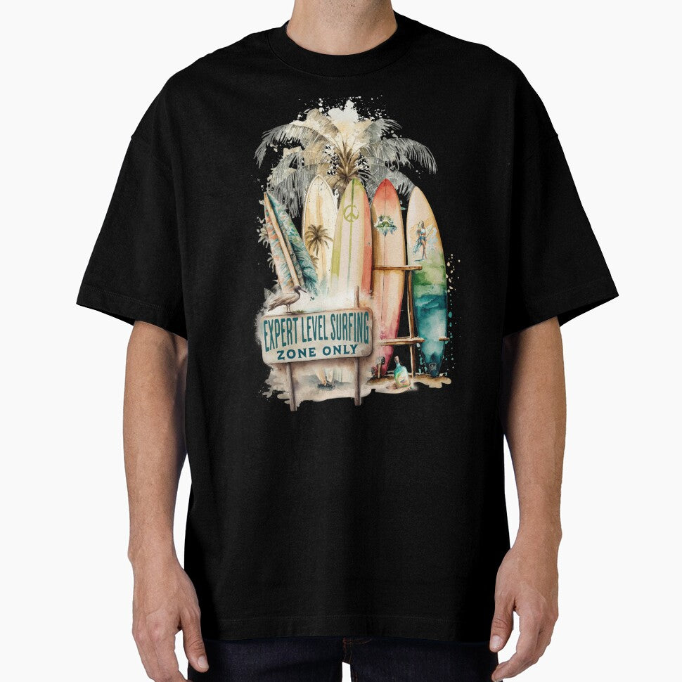 Vintage Classic Retro Surfing, Expert Surfing Zone Only by OceanIconic
