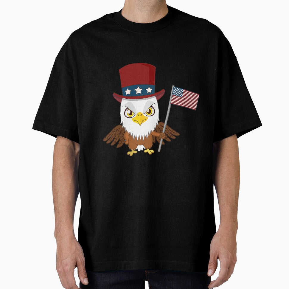 Patriotic American Eagle Holding USA American Flag T-Shirt by AllStarMerch