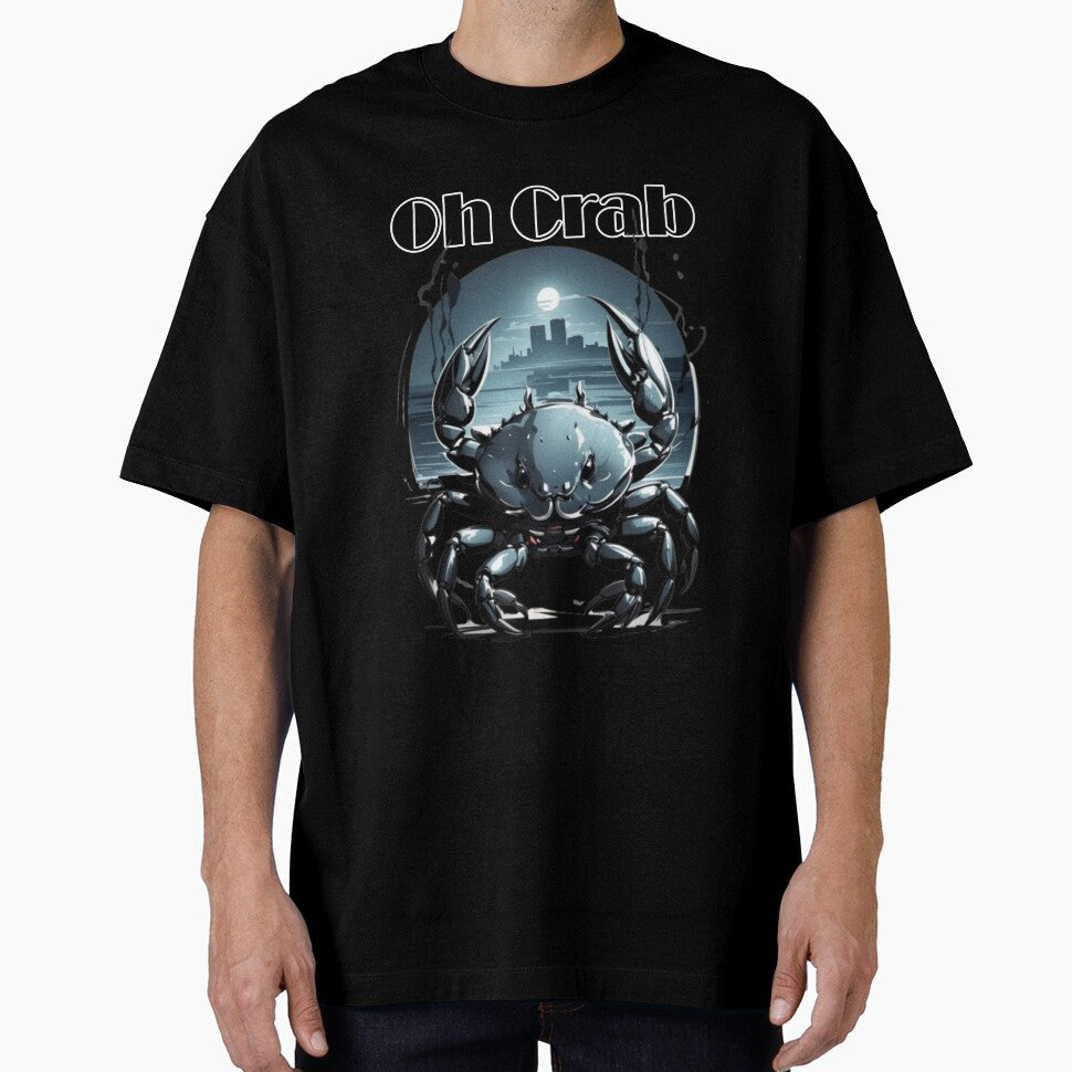 Film Noir Style Unisex Apparel with Crab Spirit Animal - 'Oh Crab by LaLi-Designs