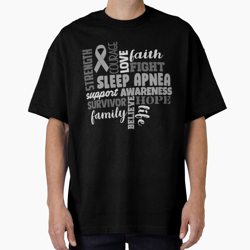 Sleep Apnea Awareness - Strength Courage Faith Hope Love Fight Support Survivor Family Life Believe by Hilten