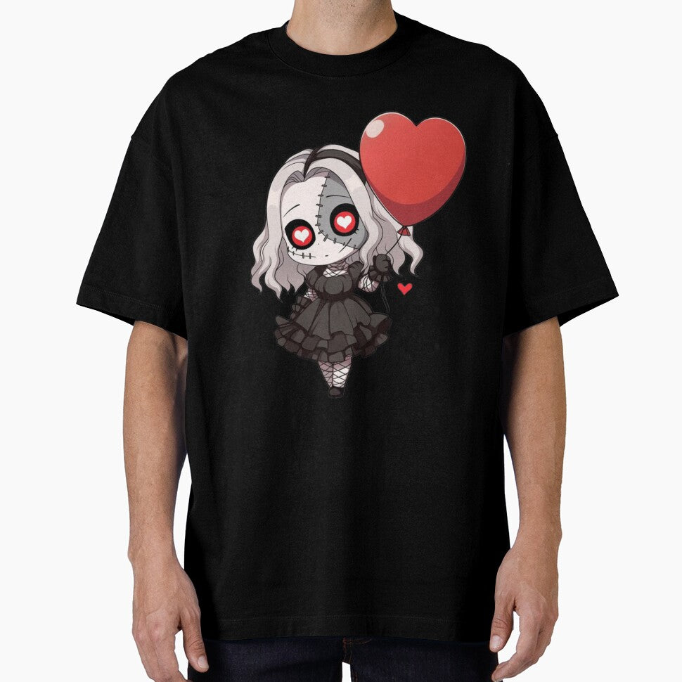 Oversized T-shirt with doll in love by  ZM Studio