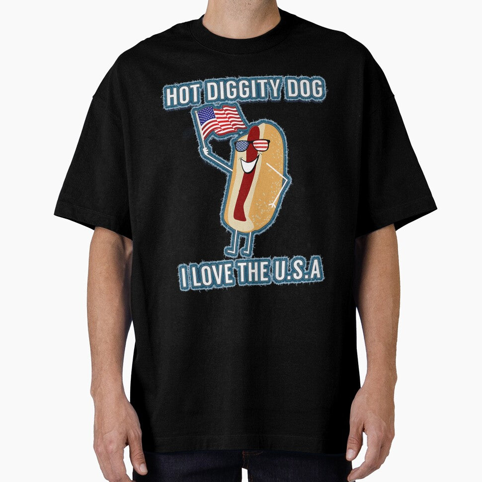 4th of July Memorial Day  Hot Dog USA Premium by alimuson