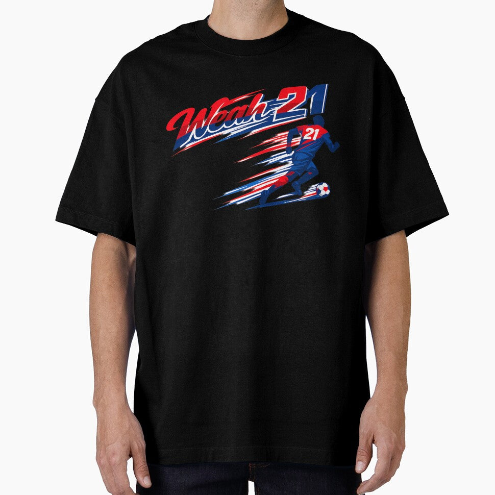 Weah 21 USA Soccer Speed Winger  Fast Football Design by OliviaHayesArt