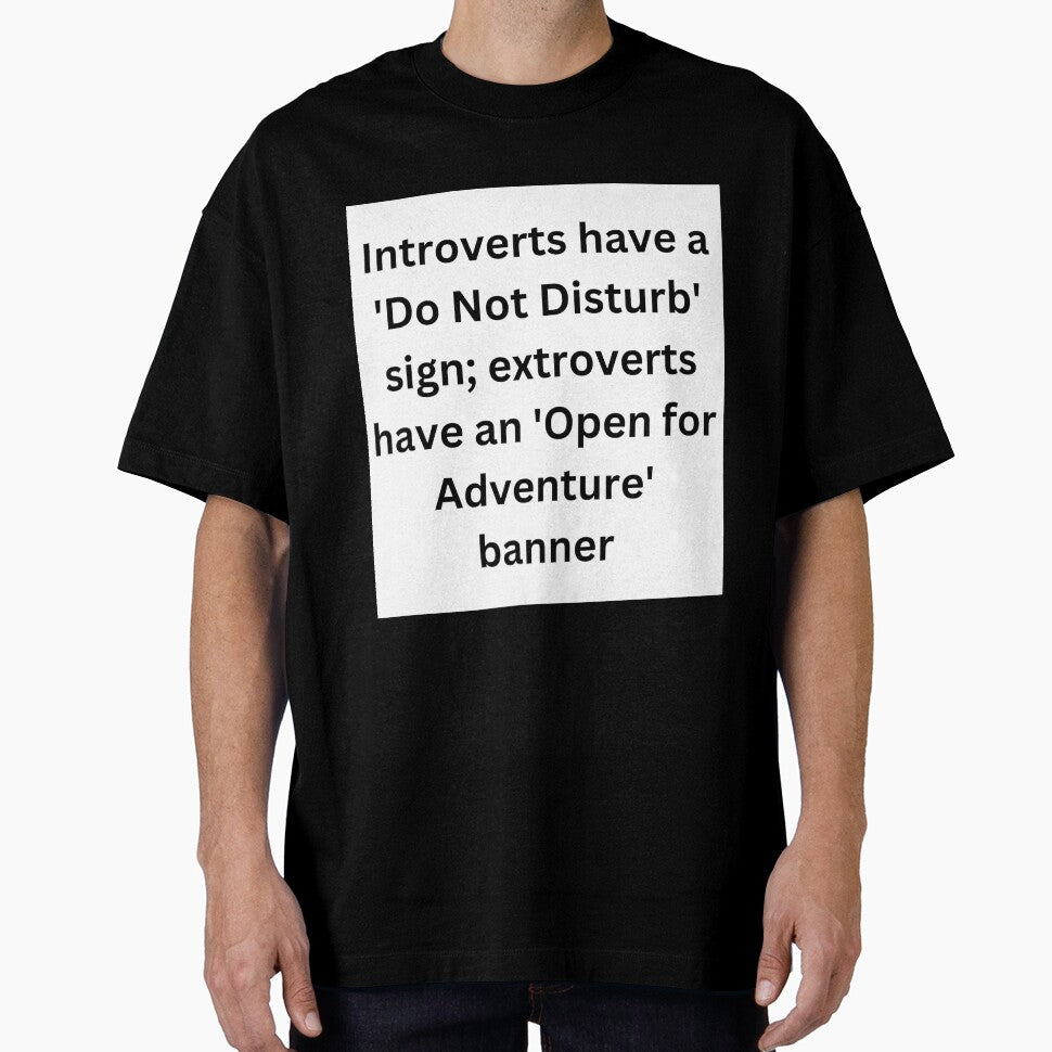 Introverts have a 'Do Not Disturb' sign; extroverts have an 'Open for Adventure' banner. by StickerguyYYY