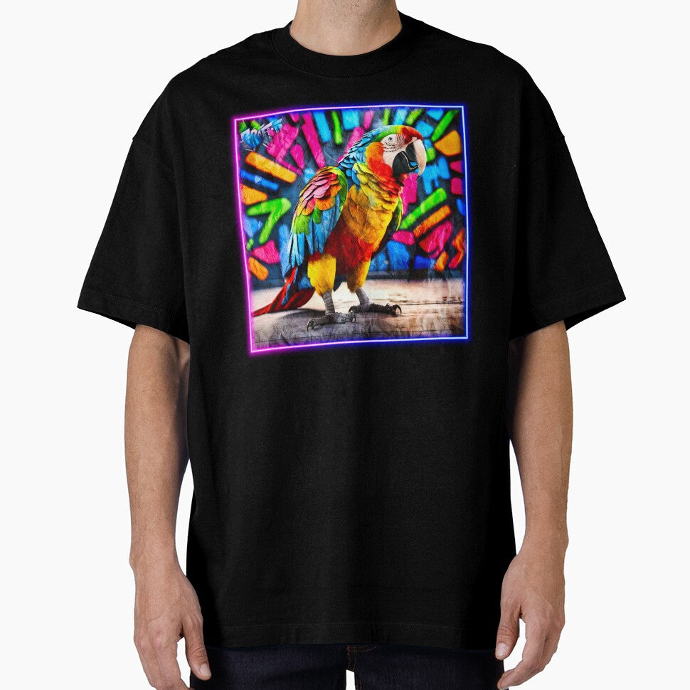 Graffiti style parrot by Drone-tees