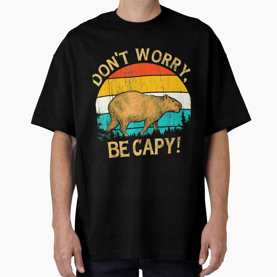 Capybara Vintage Retro Style Awesome Don't Worry, Be Capy Classic by FusionAttire