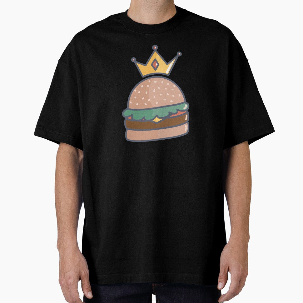 Royal Cheeseburger With Cheese, Tomato, Lettuce and a Crown by LittleFlairTee