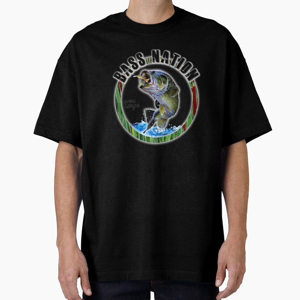 Bass Nation Bass Fishing tshirt Premium by Montecinostamps